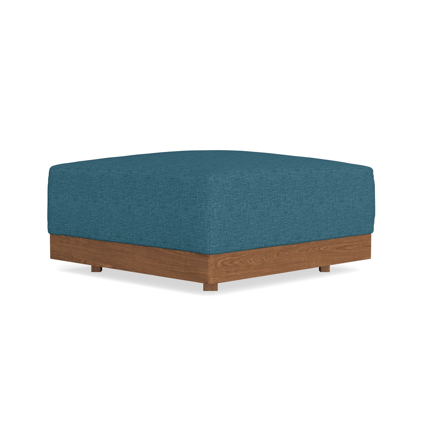 Modular Bondi Espresso Ottoman in Aegean Blue | Memory Foam Blend