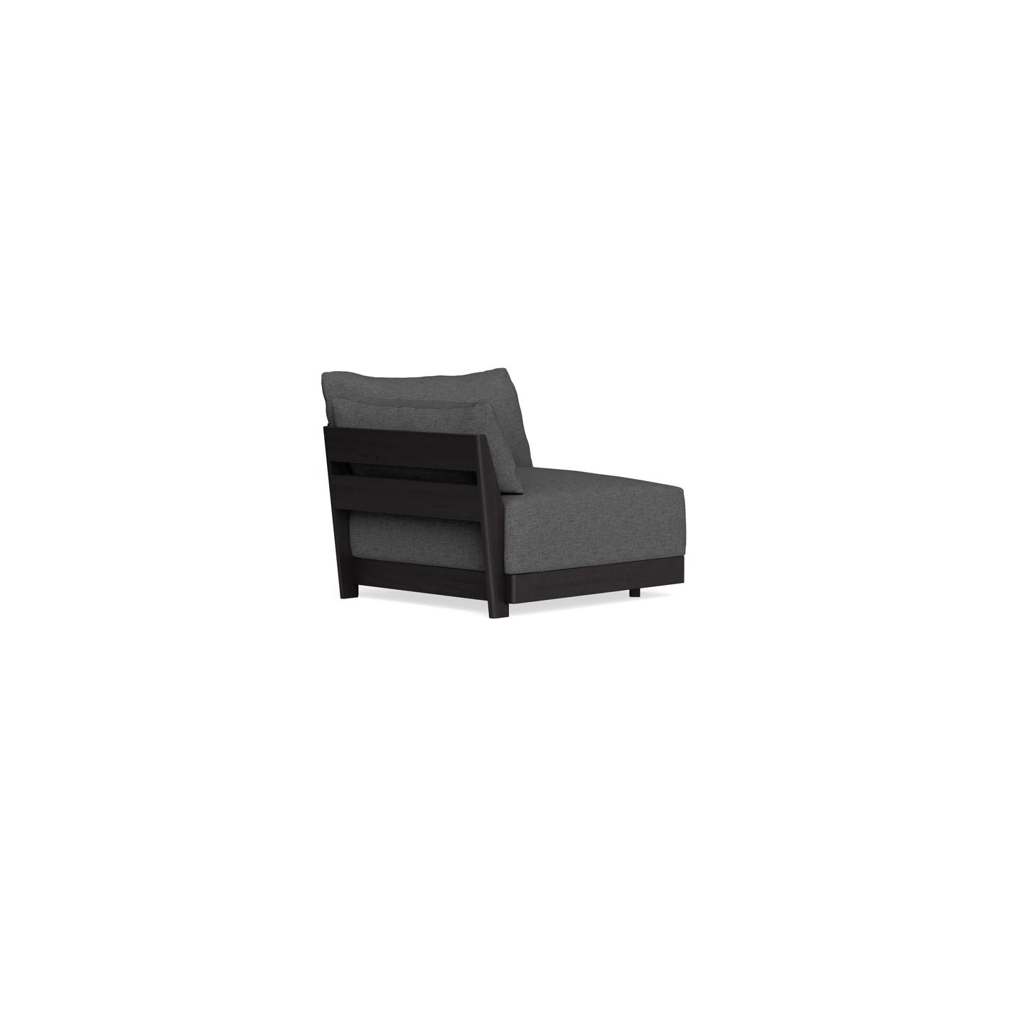 Modular Bondi Black End Chair in Pebble | Memory Foam Blend