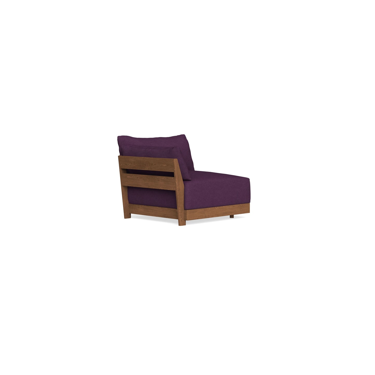 Modular Bondi Espresso End Chair in Aubergine | Memory Foam Blend