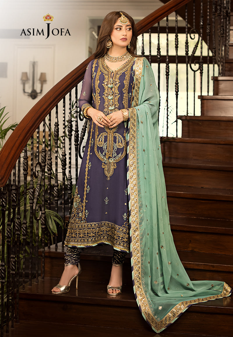 AJJM-09 EMBROIDERED CHIFFON 3 PCS