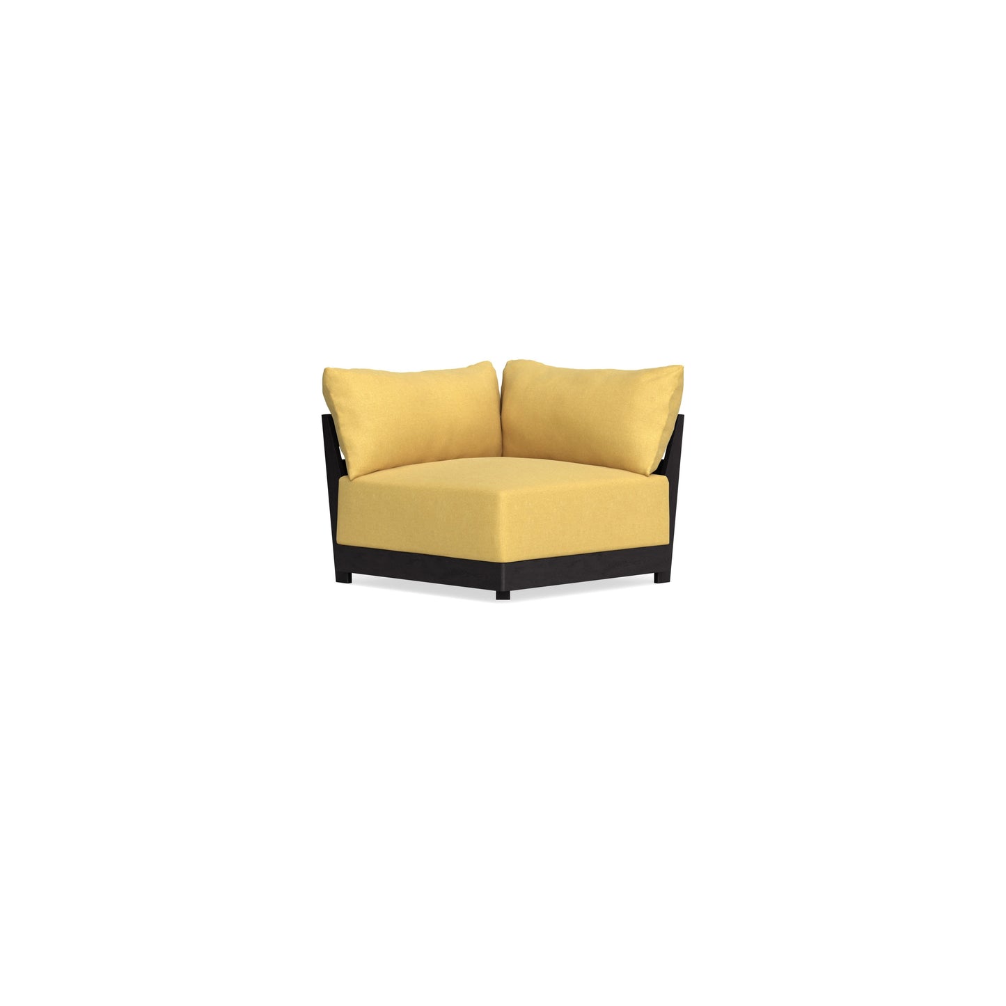 Modular Bondi Black Corner Chair in Goldenrod | Memory Foam Blend