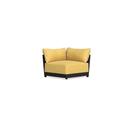 Modular Bondi Black Corner Chair in Goldenrod | Memory Foam Blend