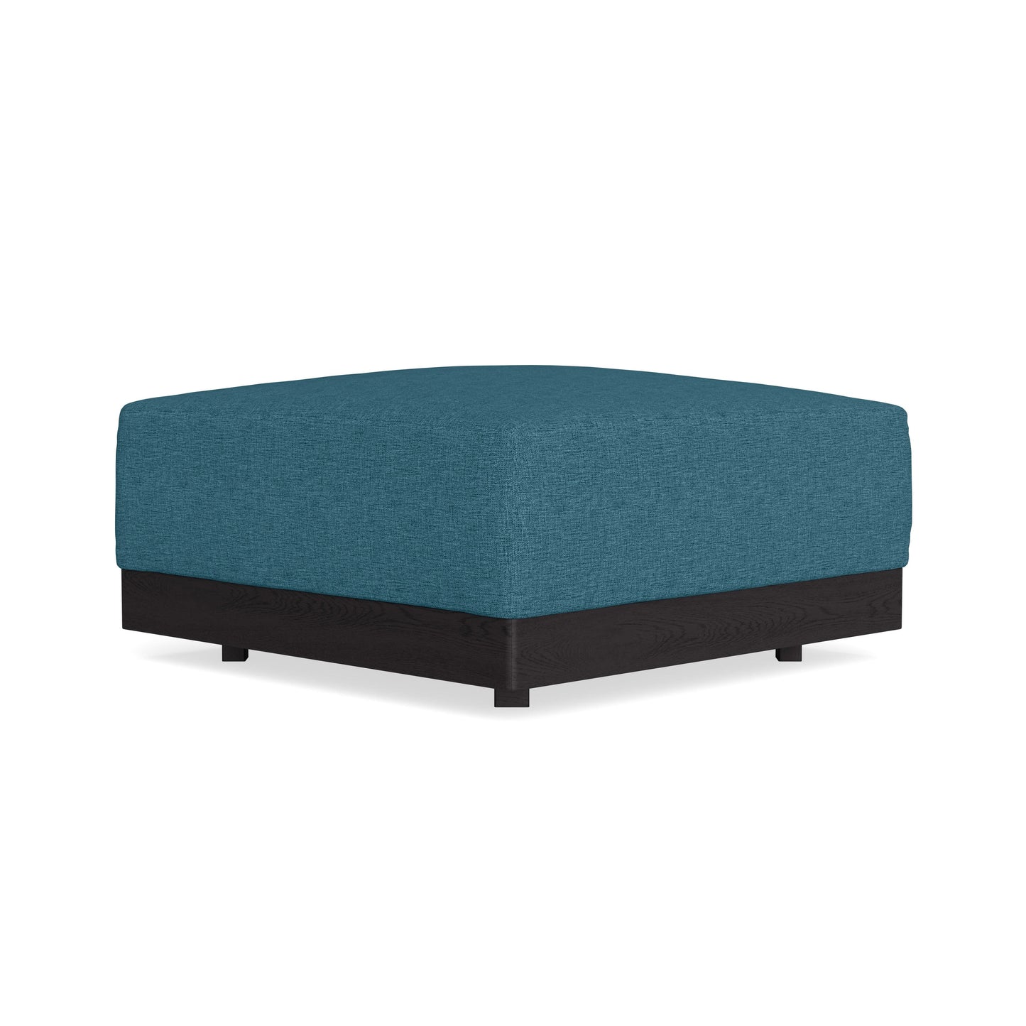 Modular Bondi Black Ottoman in Aegean Blue | Classic Blend