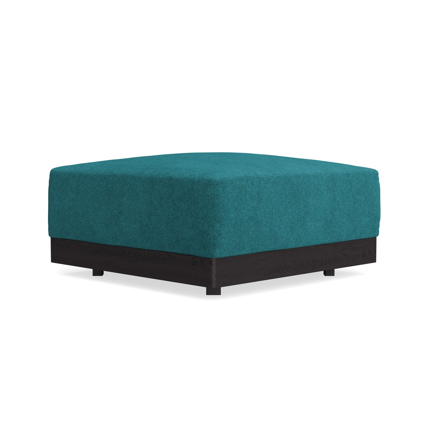 Modular Bondi Black Ottoman in Ocean | Memory Foam Blend