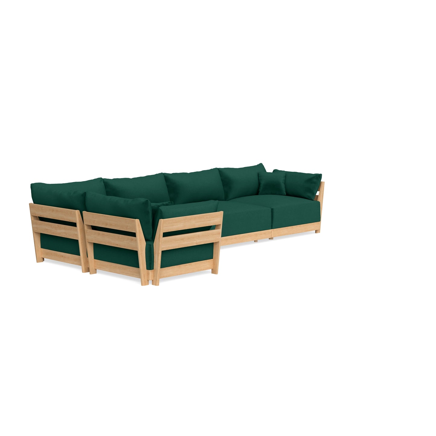 Slipcover Only - Modular Bondi 5-Seater L-Sectional in Evergreen