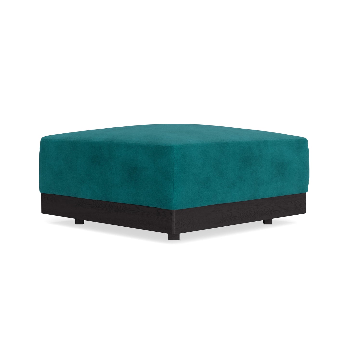 Modular Bondi Black Ottoman in Peacock | Memory Foam Blend