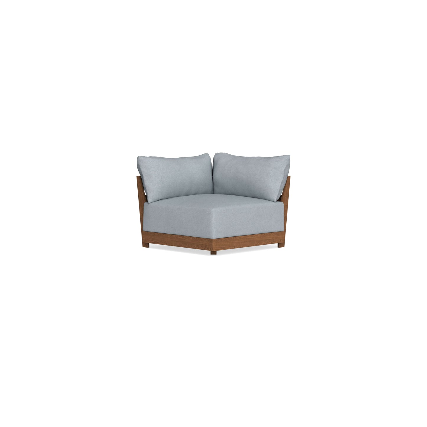 Modular Bondi Espresso Corner Chair in Ash | Memory Foam Blend