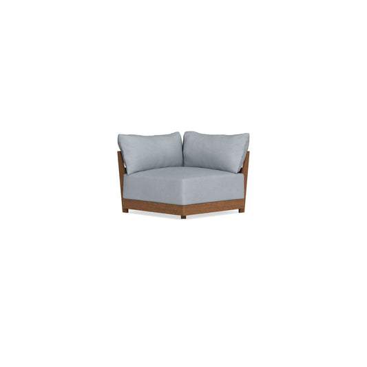 Modular Bondi Espresso Corner Chair in Ash | Memory Foam Blend