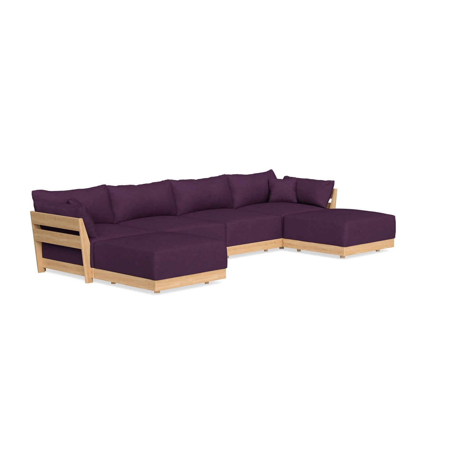 Slipcover Only - Modular Bondi 4-Seater U-Sectional in Aubergine