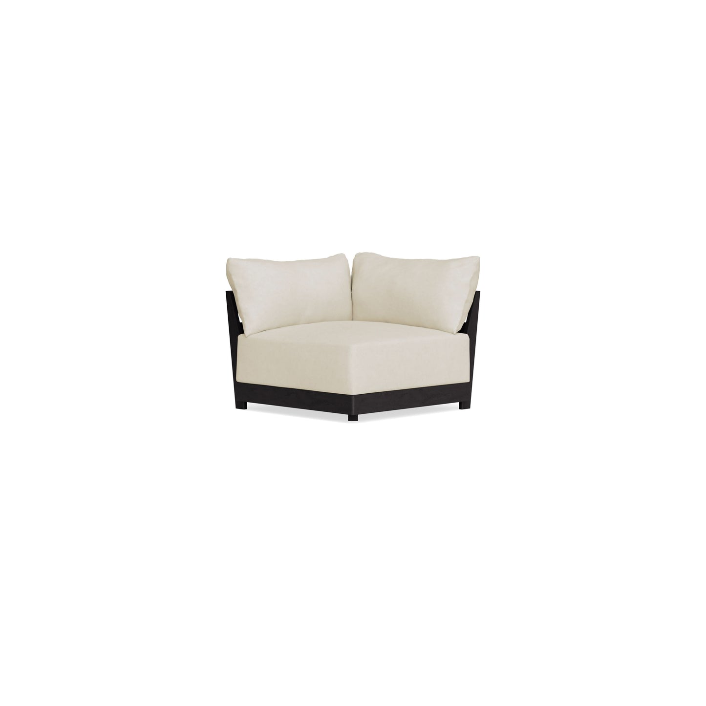 Modular Bondi Black Corner Chair in Mascarpone | Memory Foam Blend