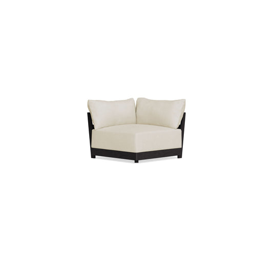Modular Bondi Black Corner Chair in Mascarpone | Memory Foam Blend