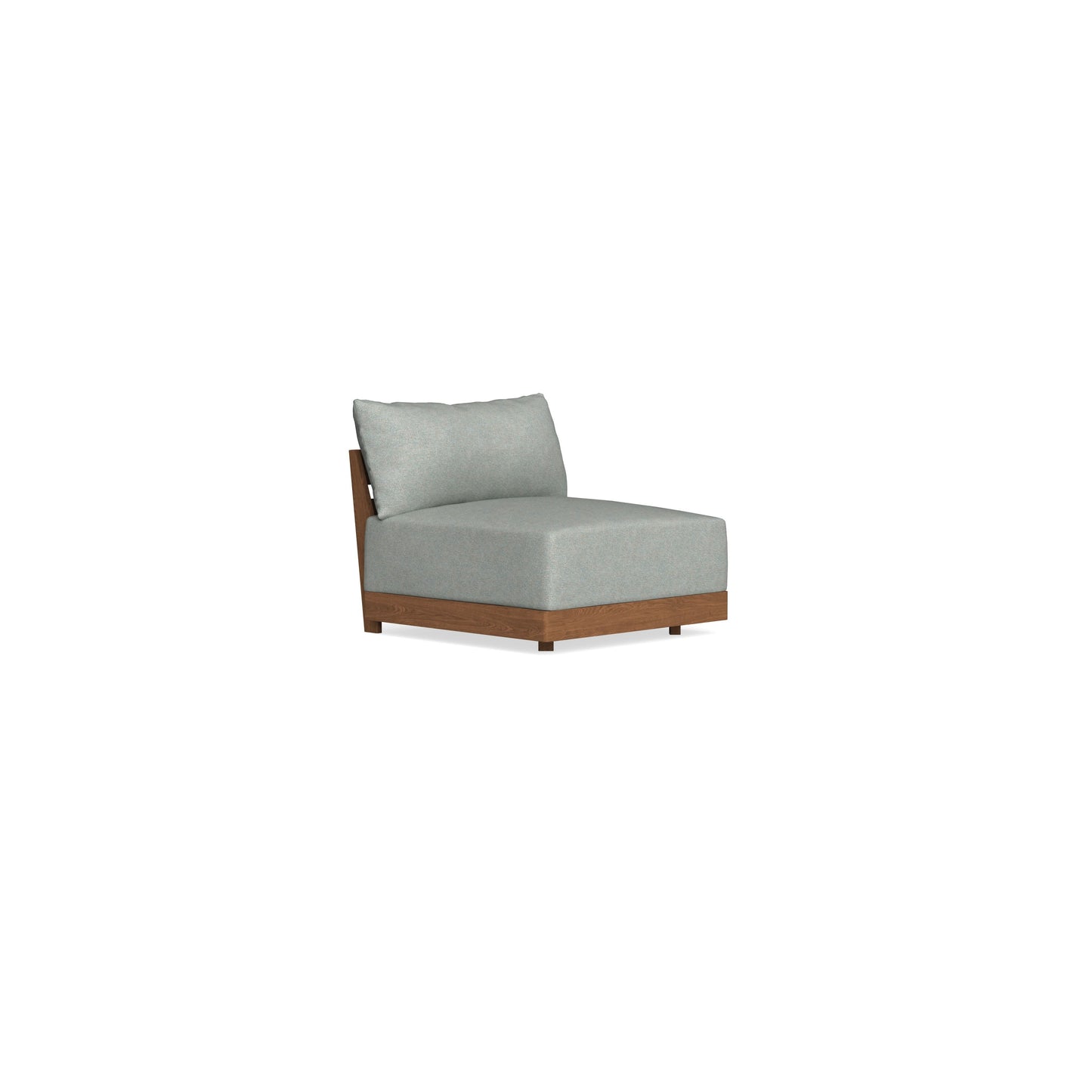 Modular Bondi Espresso Armless Chair in Spa | Classic Blend