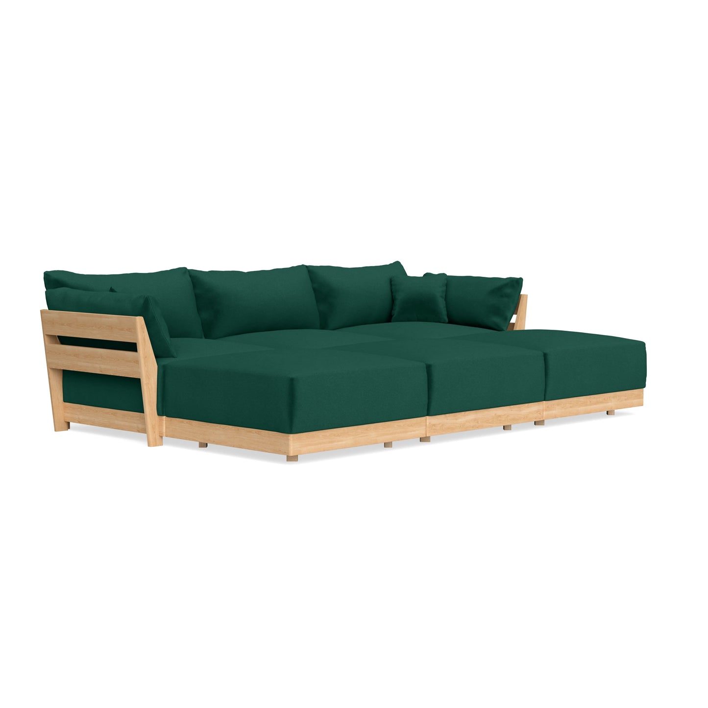 Slipcover Only - Modular Bondi 3-Seater Daybed Sofa Sectional in Evergreen