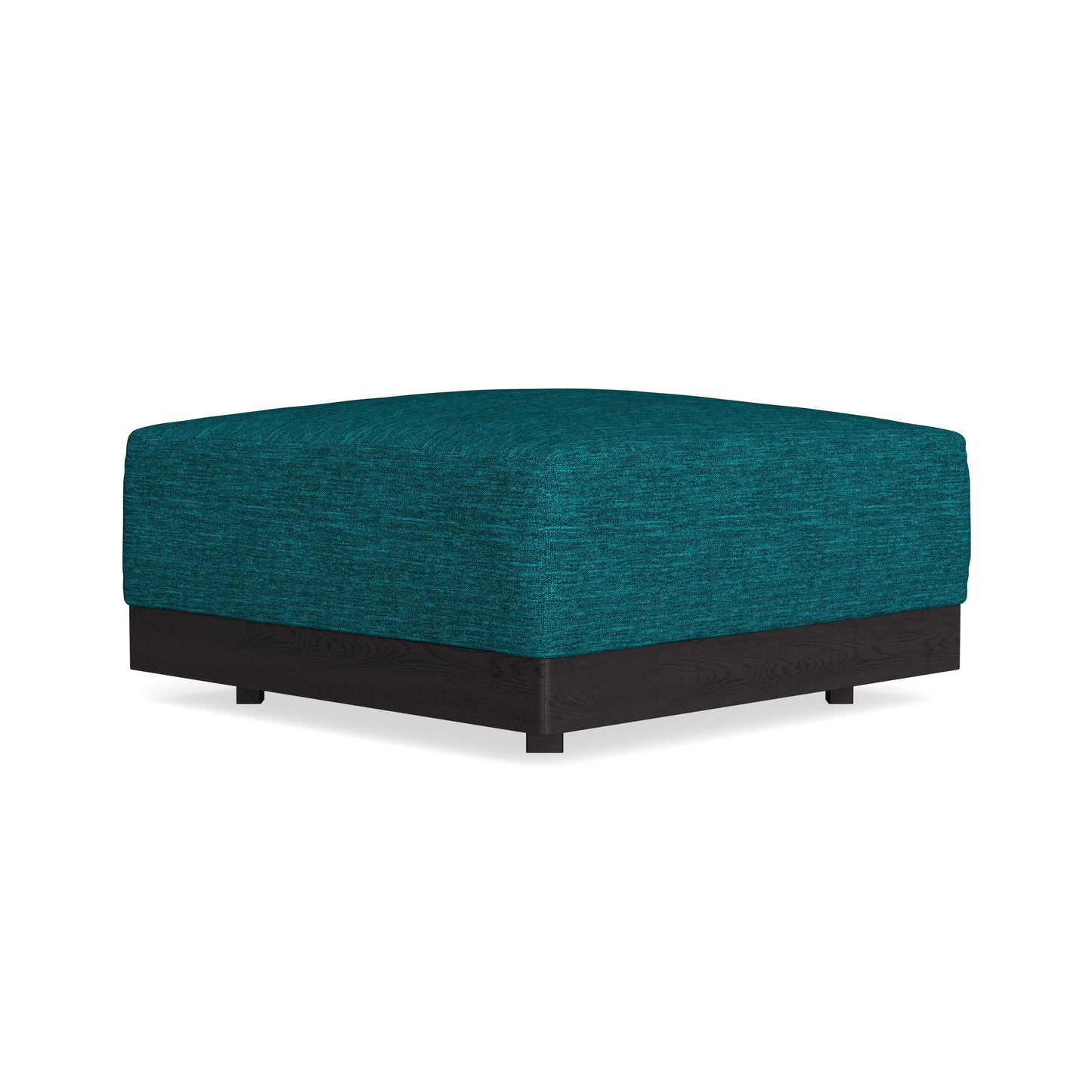 Modular Bondi Black Ottoman in Marine Teal | Memory Foam Blend