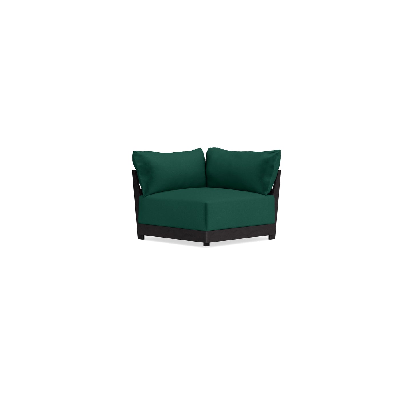 Modular Bondi Black Corner Chair in Evergreen | Memory Foam Blend