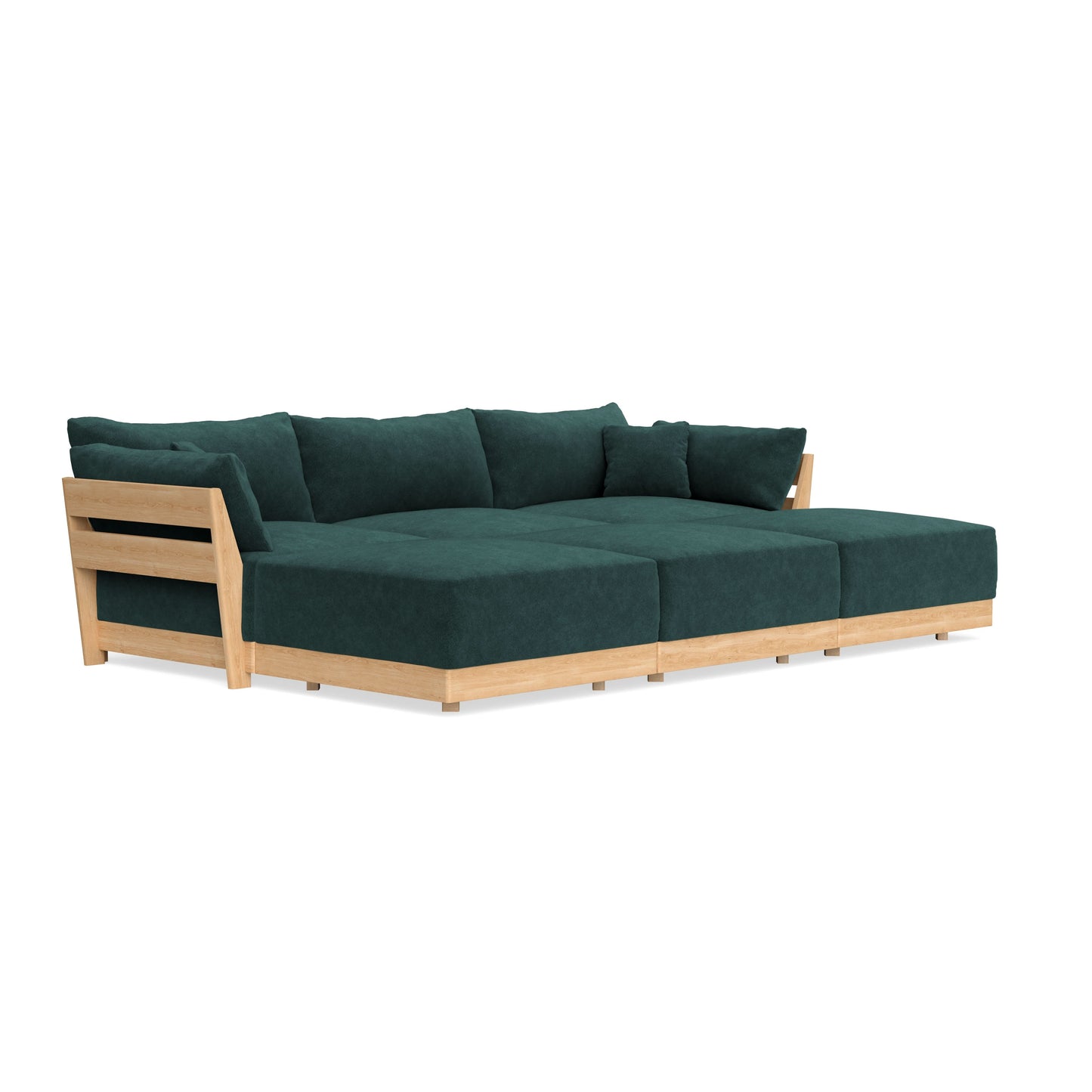 Slipcover Only - Modular Bondi 3-Seater Daybed Sofa Sectional in Harbor Blue