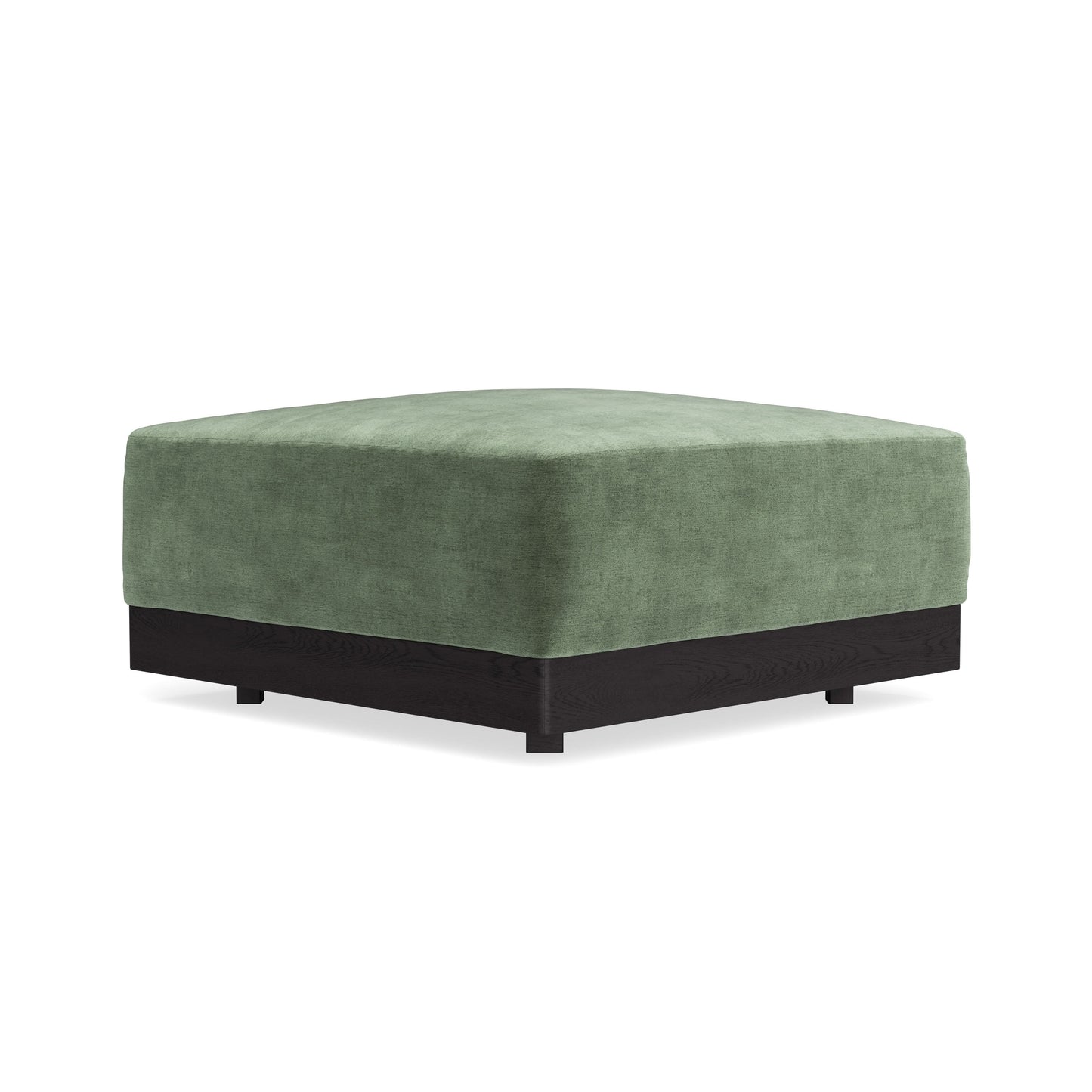 Modular Bondi Black Ottoman in Rosemary | Memory Foam Blend