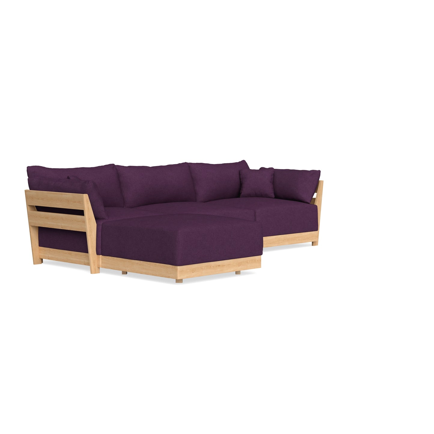 Slipcover Only - Modular Bondi 3-Seater Sectional in Aubergine