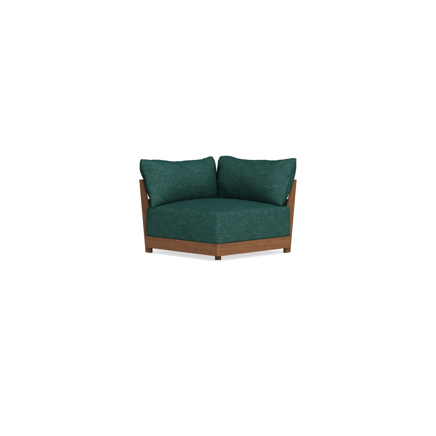 Modular Bondi Espresso Corner Chair in Forest Green | Memory Foam Blend