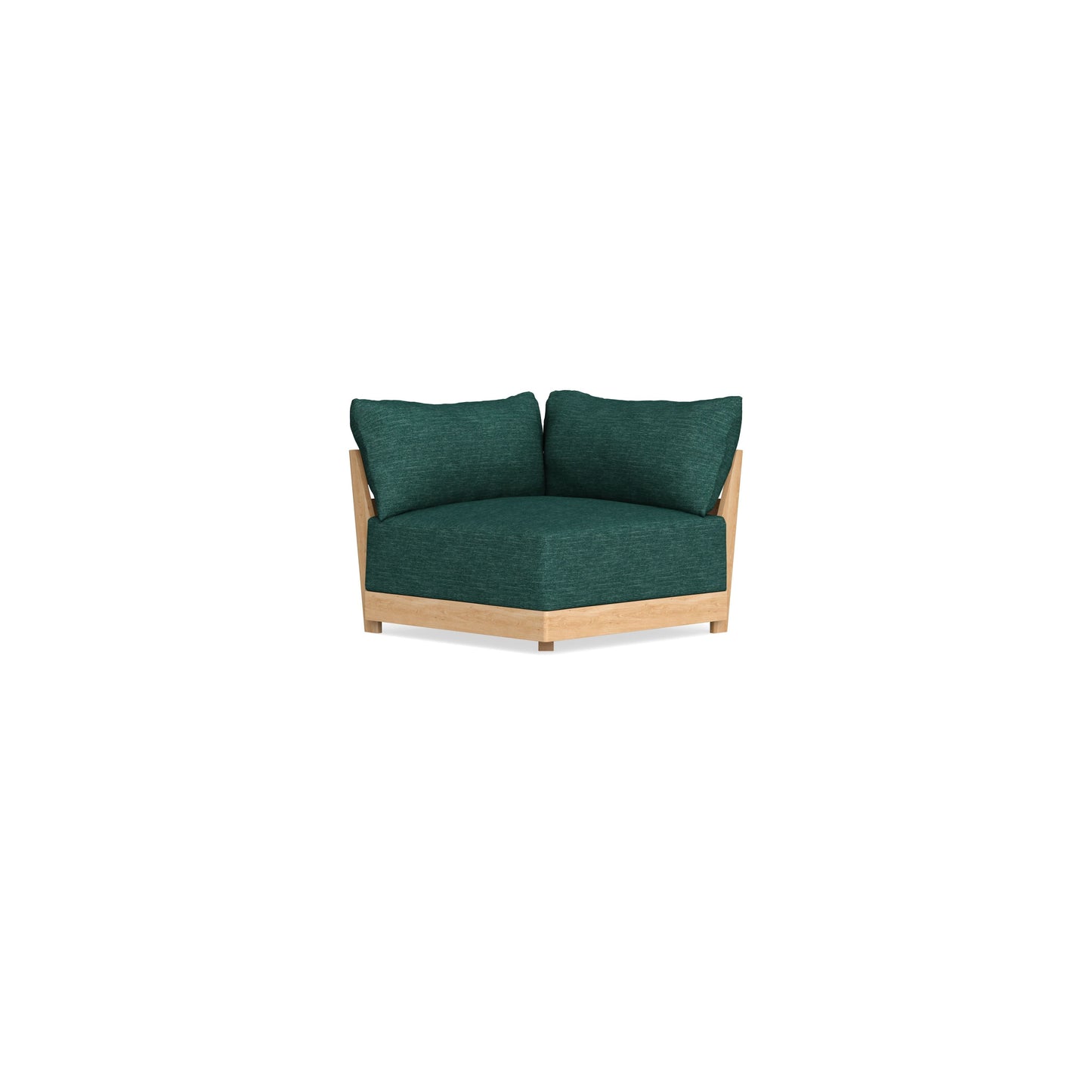 Modular Bondi Latte Corner Chair in Forest Green | Memory Foam Blend