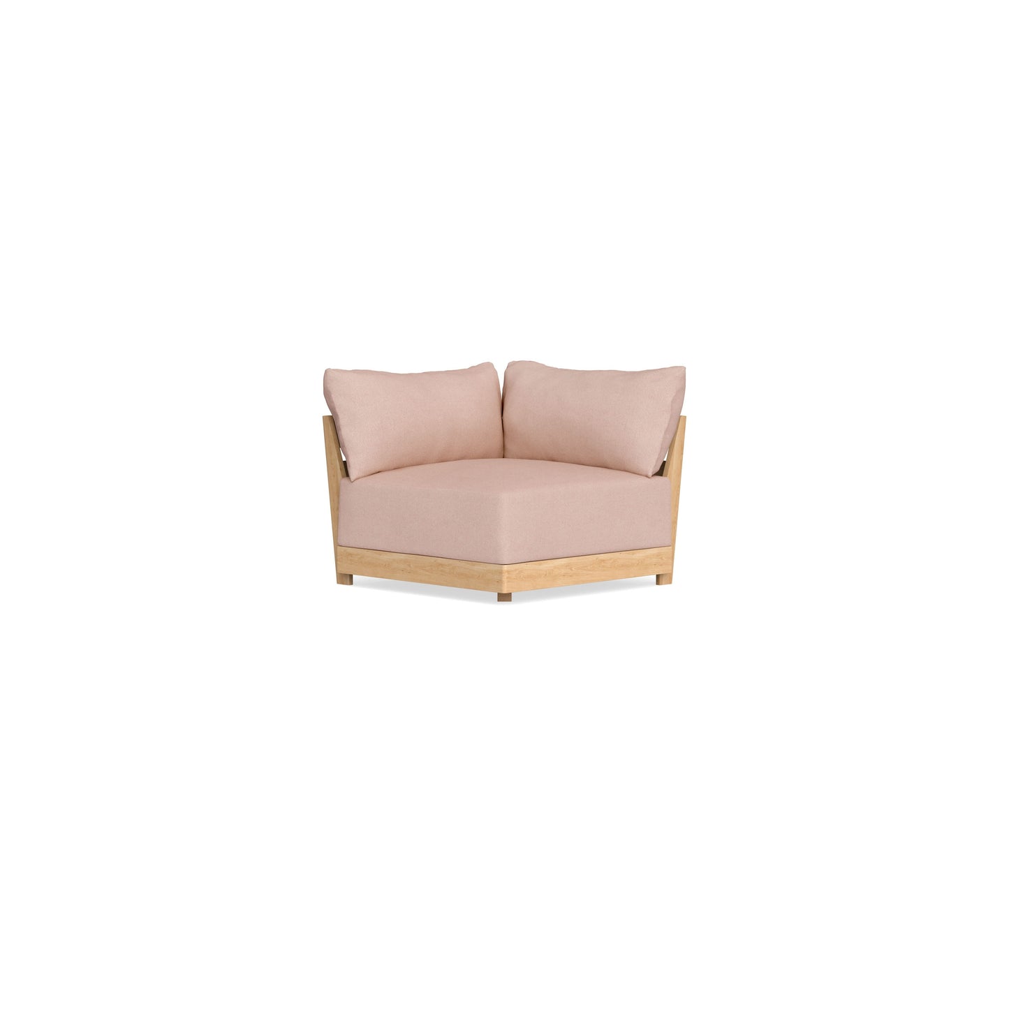 Modular Bondi Latte Corner Chair in Rose Quartz | Memory Foam Blend