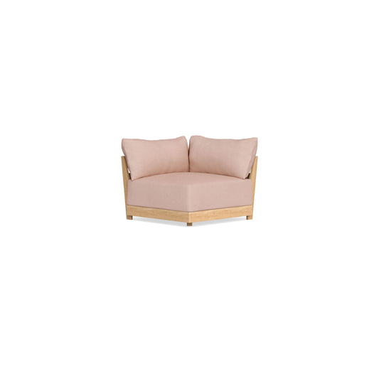 Modular Bondi Latte Corner Chair in Rose Quartz | Memory Foam Blend