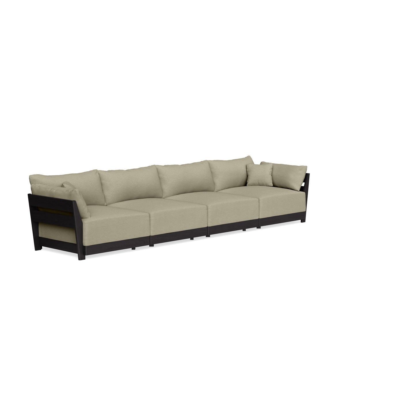 Modular Bondi Black 4-Seater Sofa in Cappuccino | Classic Blend