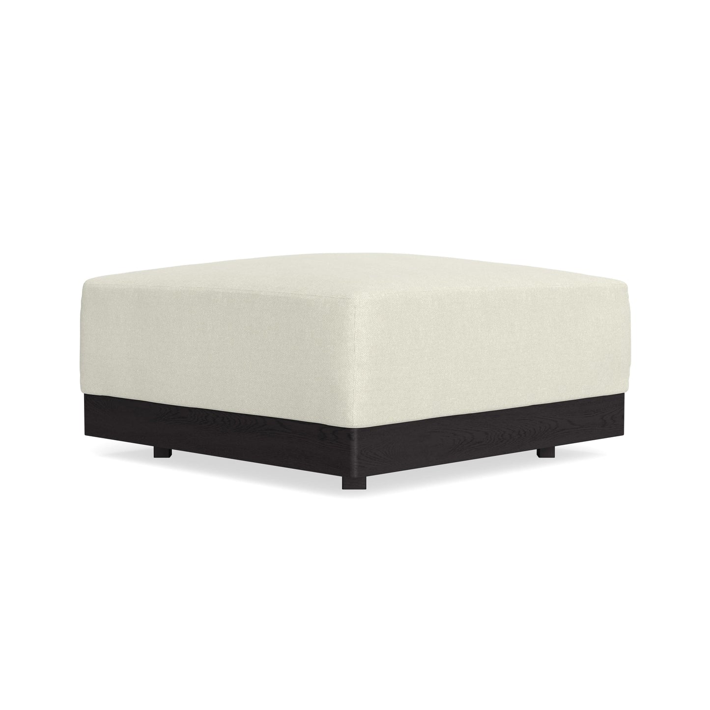 Modular Bondi Black Ottoman in Eggshell | Classic Blend