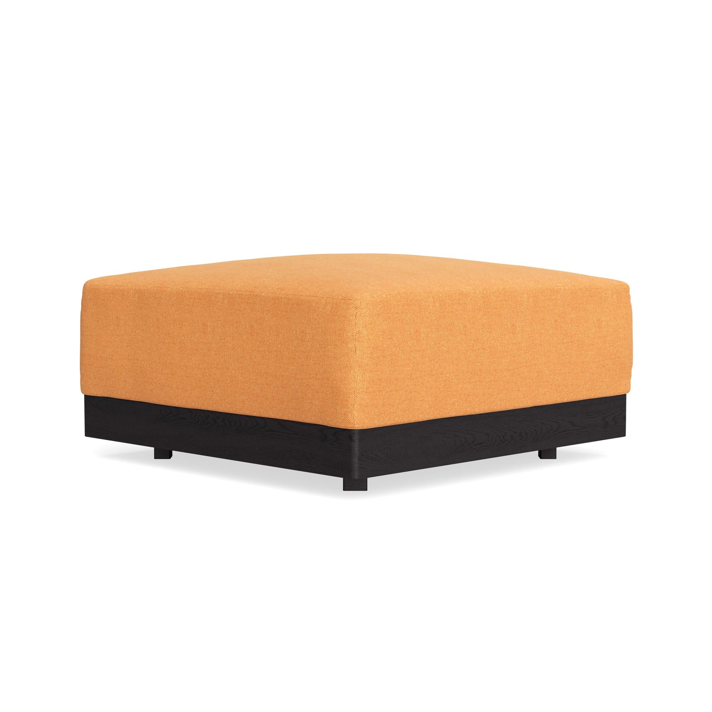 Modular Bondi Black Ottoman in Tangerine | Memory Foam Blend