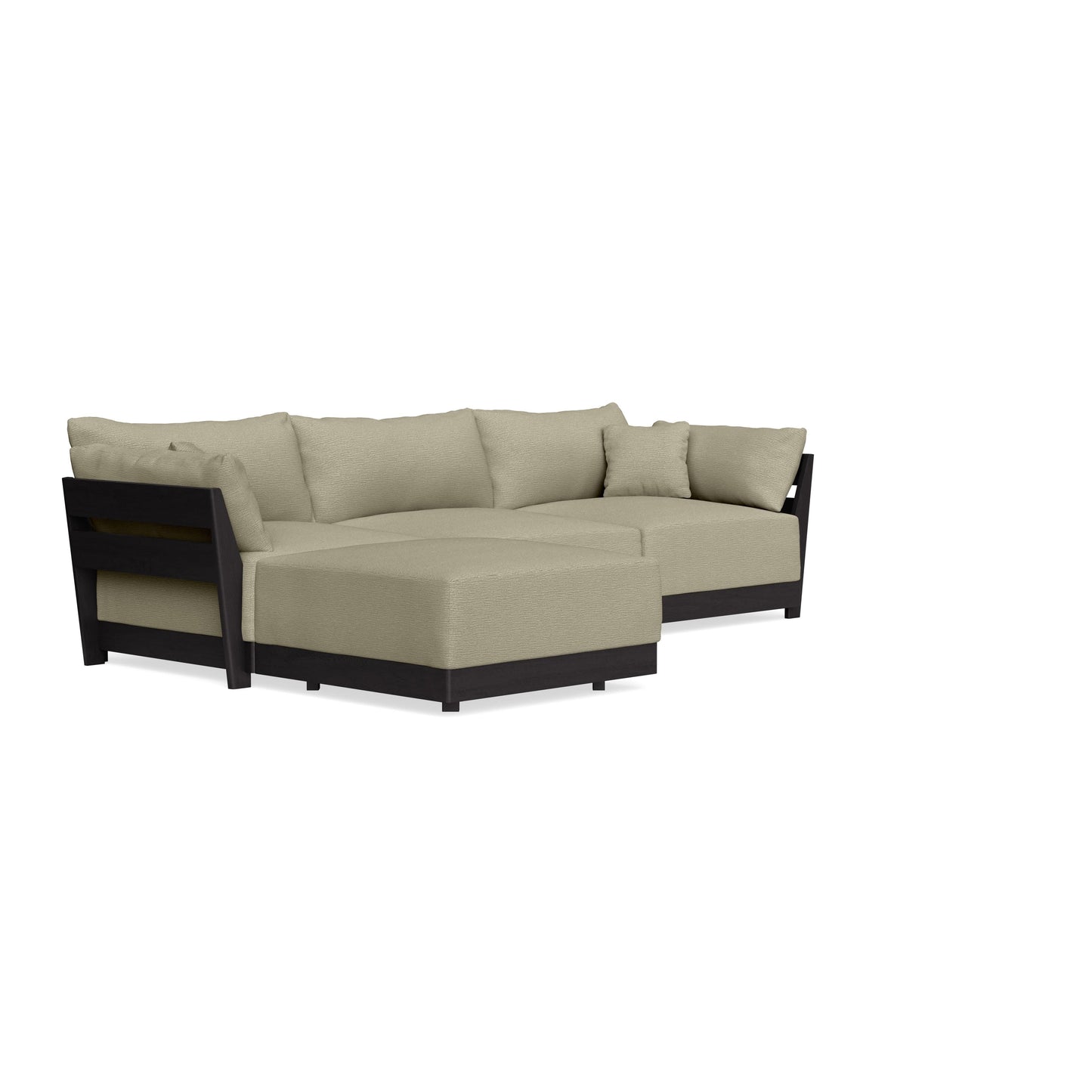 Modular Bondi Black 3-Seater Sectional in Cappuccino | Classic Blend