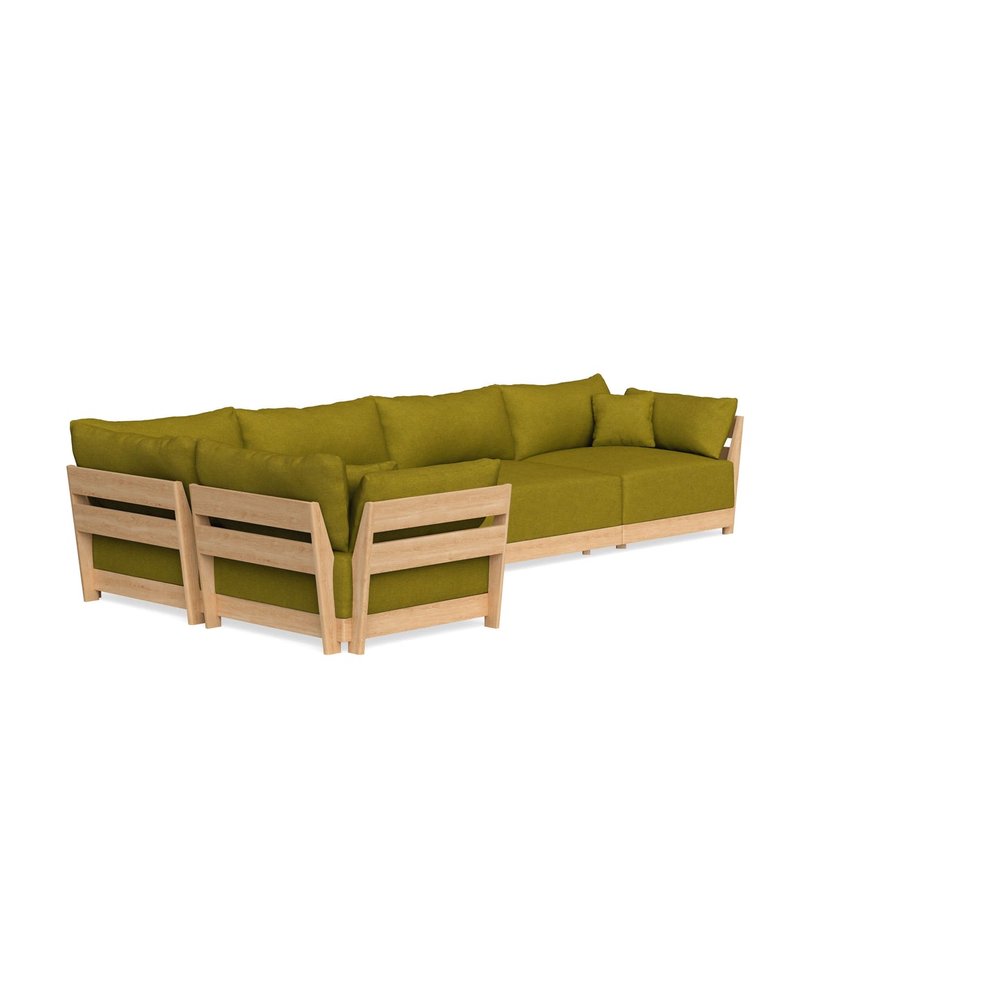 Slipcover Only - Modular Bondi 5-Seater L-Sectional in Olive Green