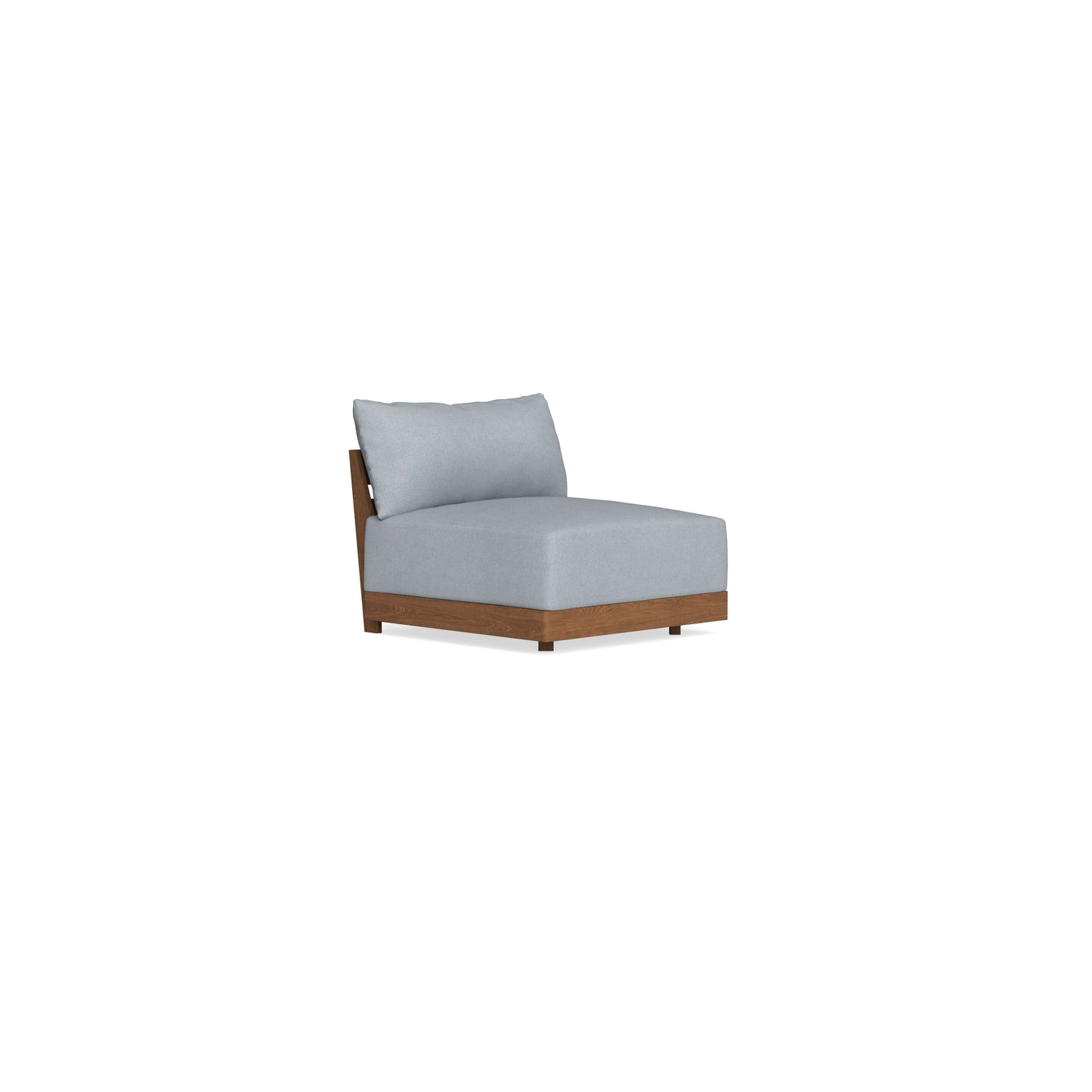 Modular Bondi Espresso Armless Chair in Ash | Memory Foam Blend