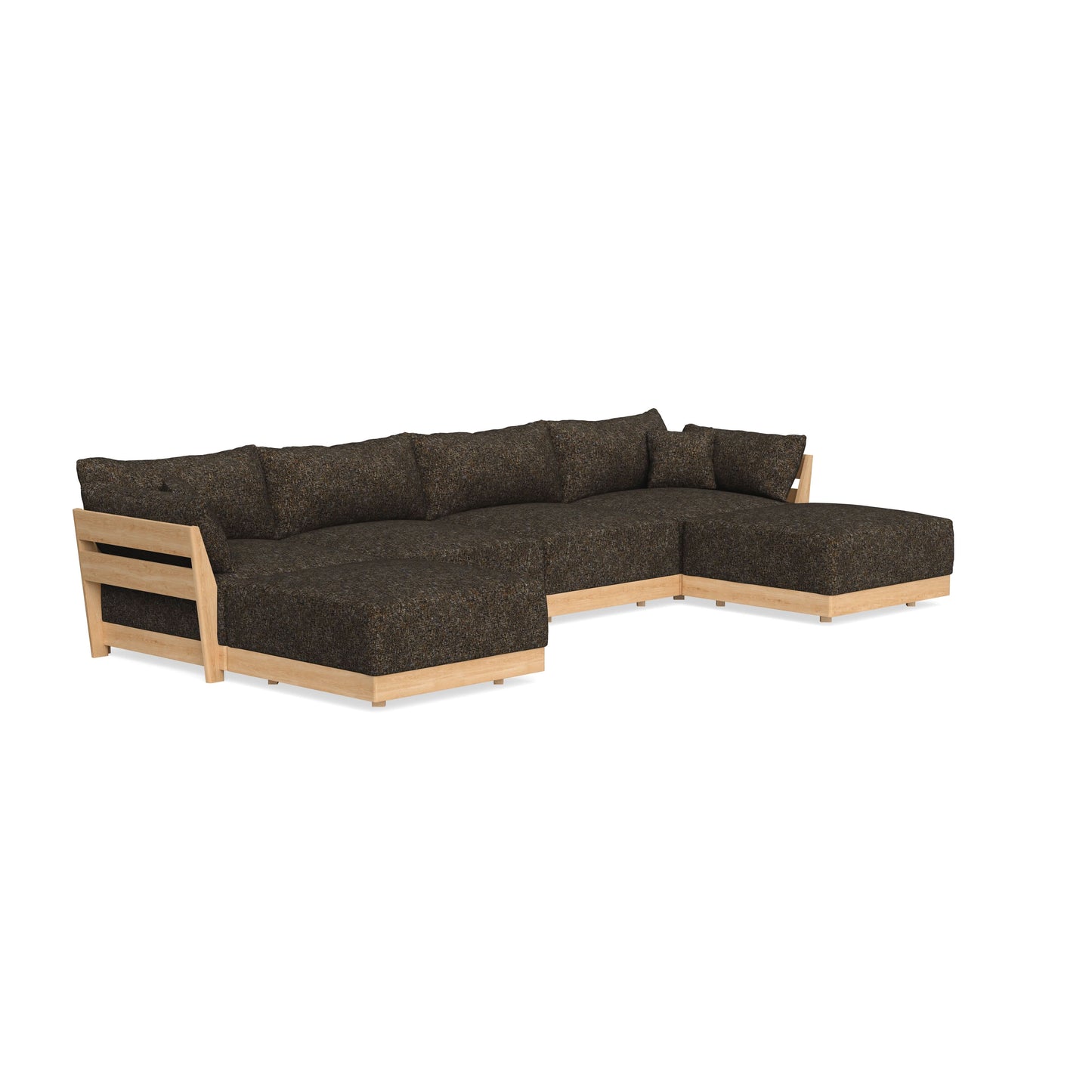 Modular Bondi Latte 4-Seater U-Sectional in Phantom | Classic Blend