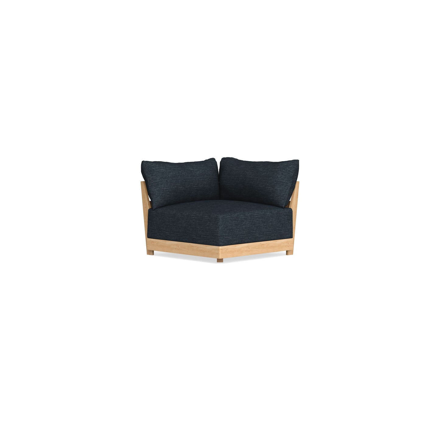 Modular Bondi Latte Corner Chair in Baltic Blue | Memory Foam Blend