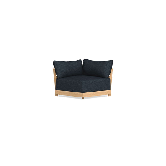 Modular Bondi Latte Corner Chair in Baltic Blue | Memory Foam Blend