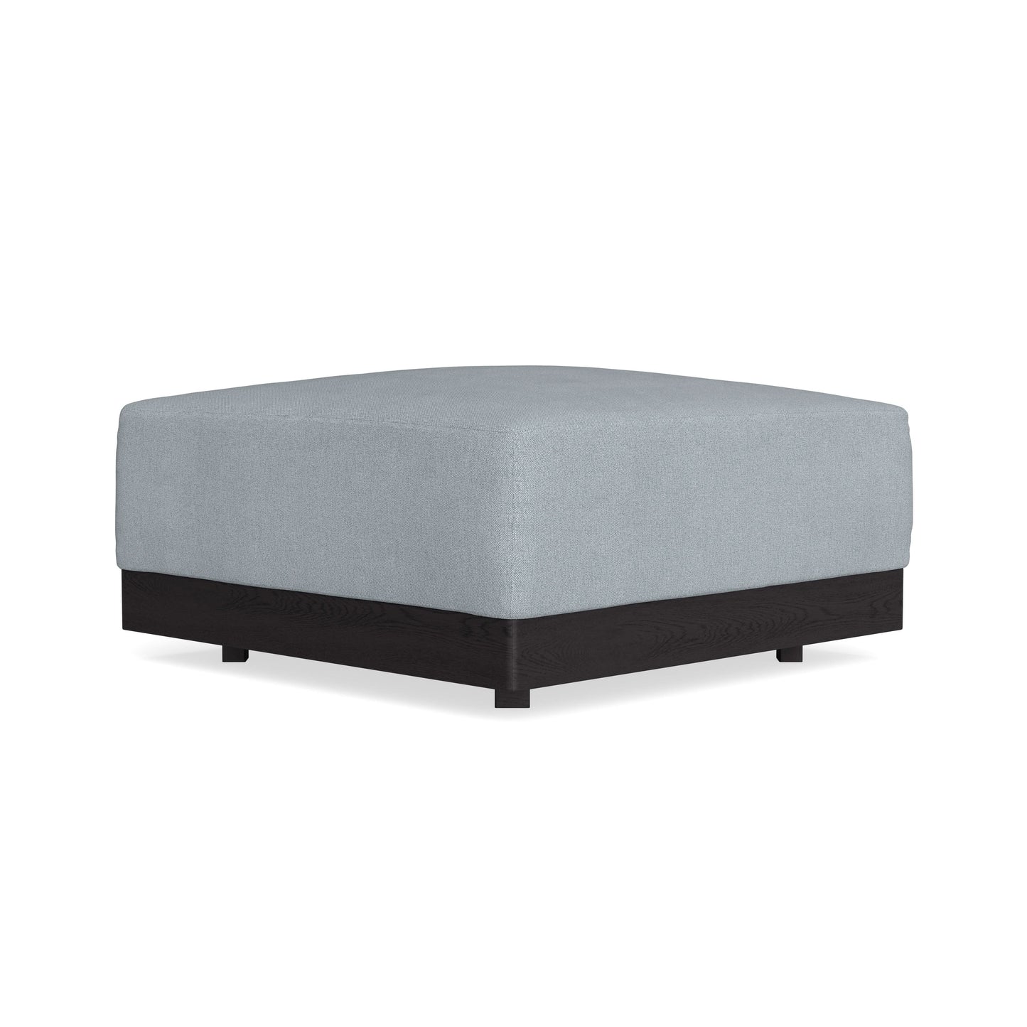 Modular Bondi Black Ottoman in Ash | Memory Foam Blend