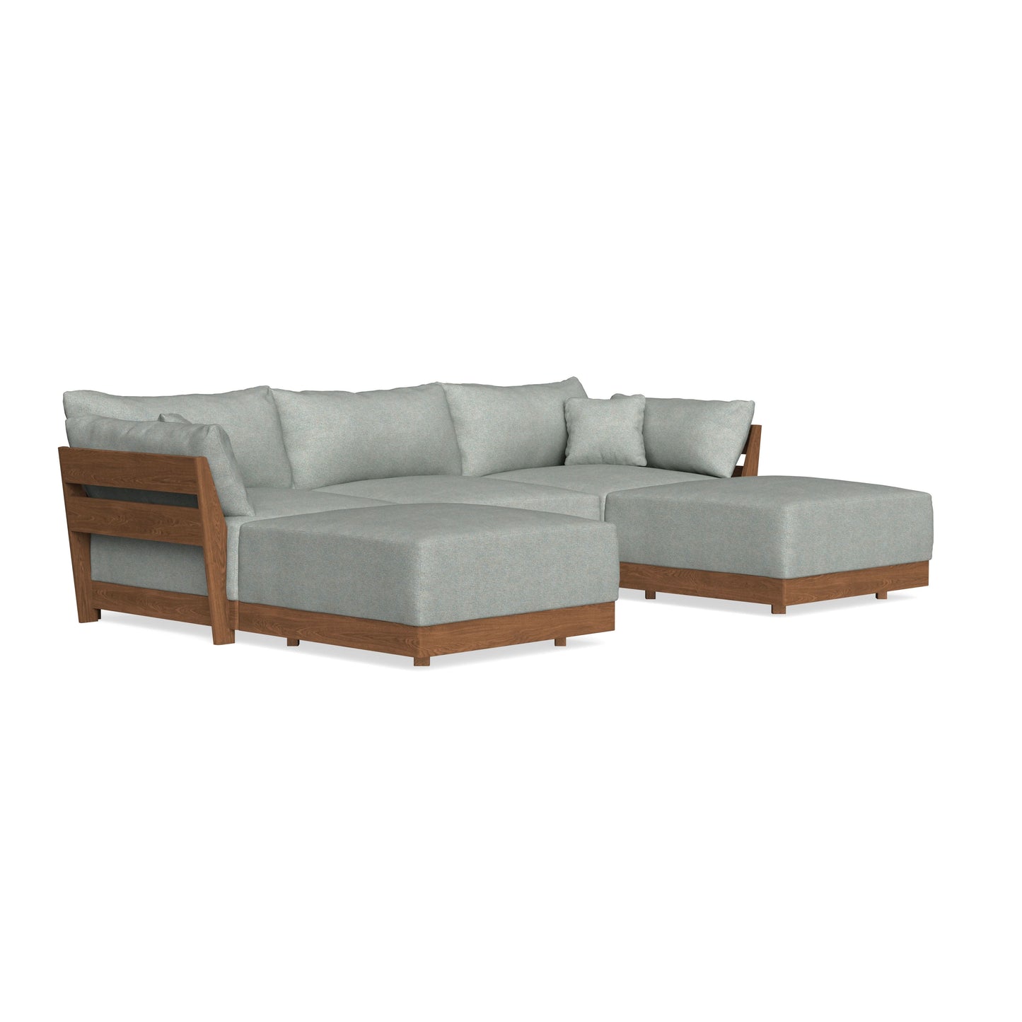 Modular Bondi Espresso 3-Seater U-Sectional in Spa | Classic Blend