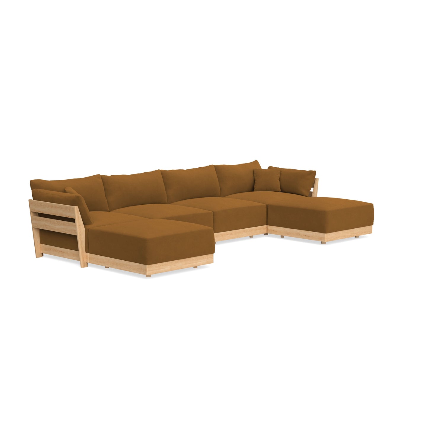 Slipcover Only - Modular Bondi 4-Seater U-Sectional in Cognac