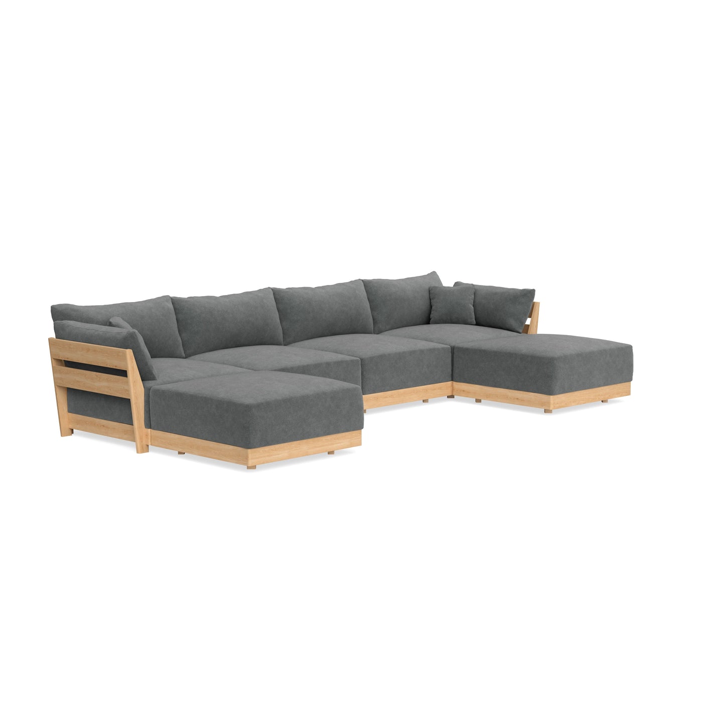 Slipcover Only - Modular Bondi 4-Seater U-Sectional in Chimney Gray