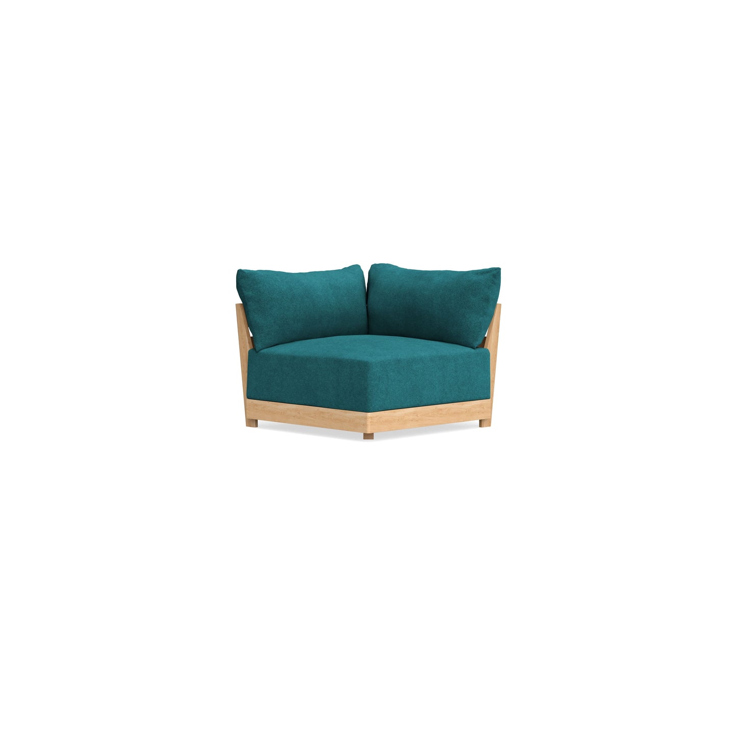 Modular Bondi Latte Corner Chair in Ocean | Memory Foam Blend