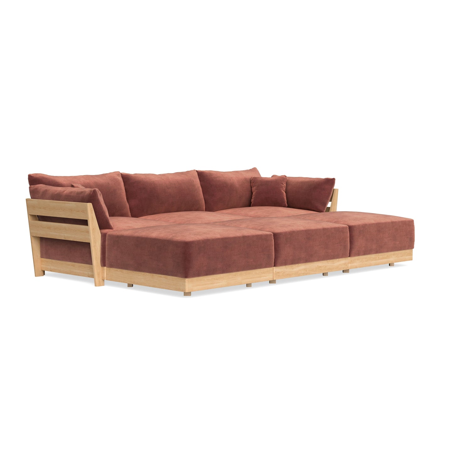 Slipcover Only - Modular Bondi 3-Seater Daybed Sofa Sectional in Spice