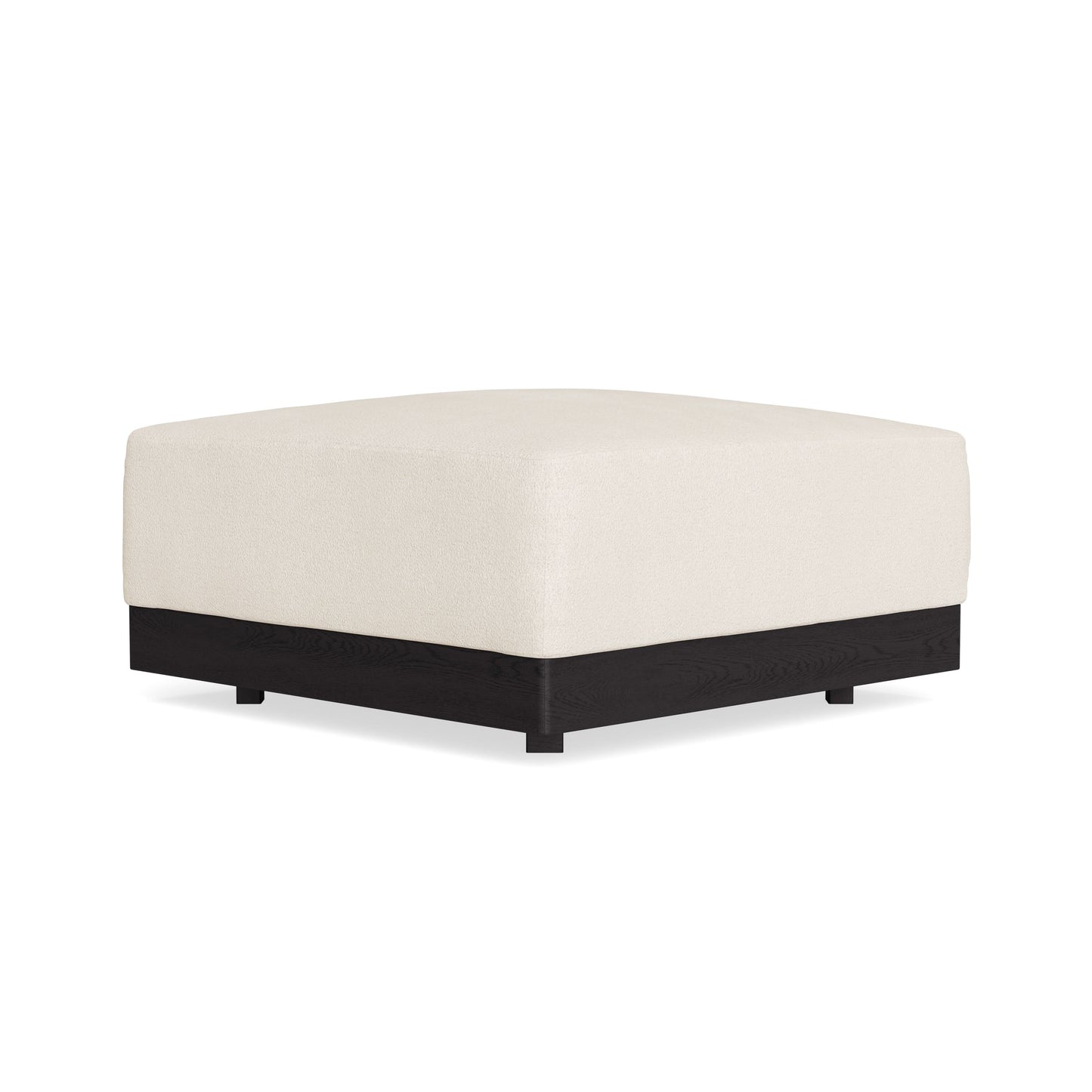 Modular Bondi Black Ottoman in Powder | Classic Blend