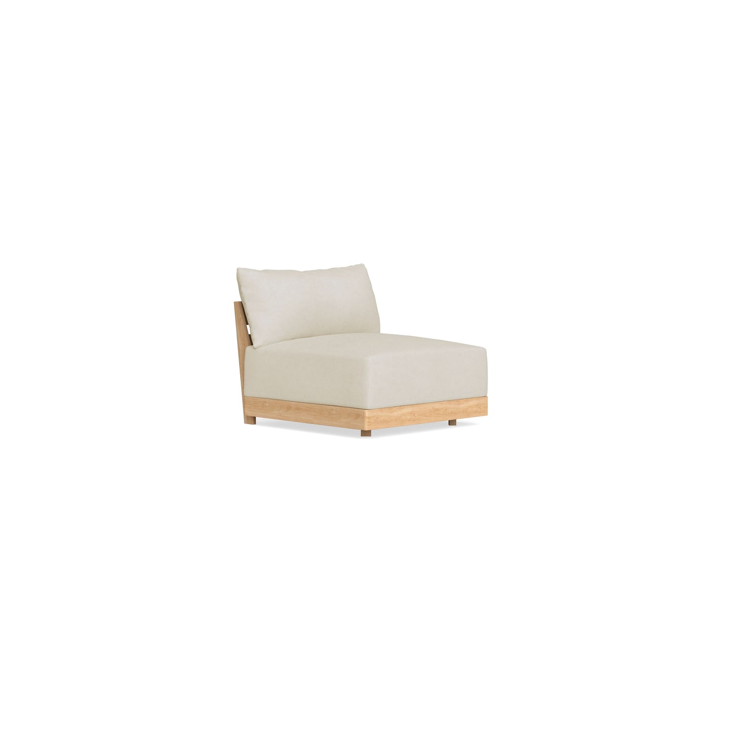 Modular Bondi Latte Armless Chair in Mascarpone | Memory Foam Blend