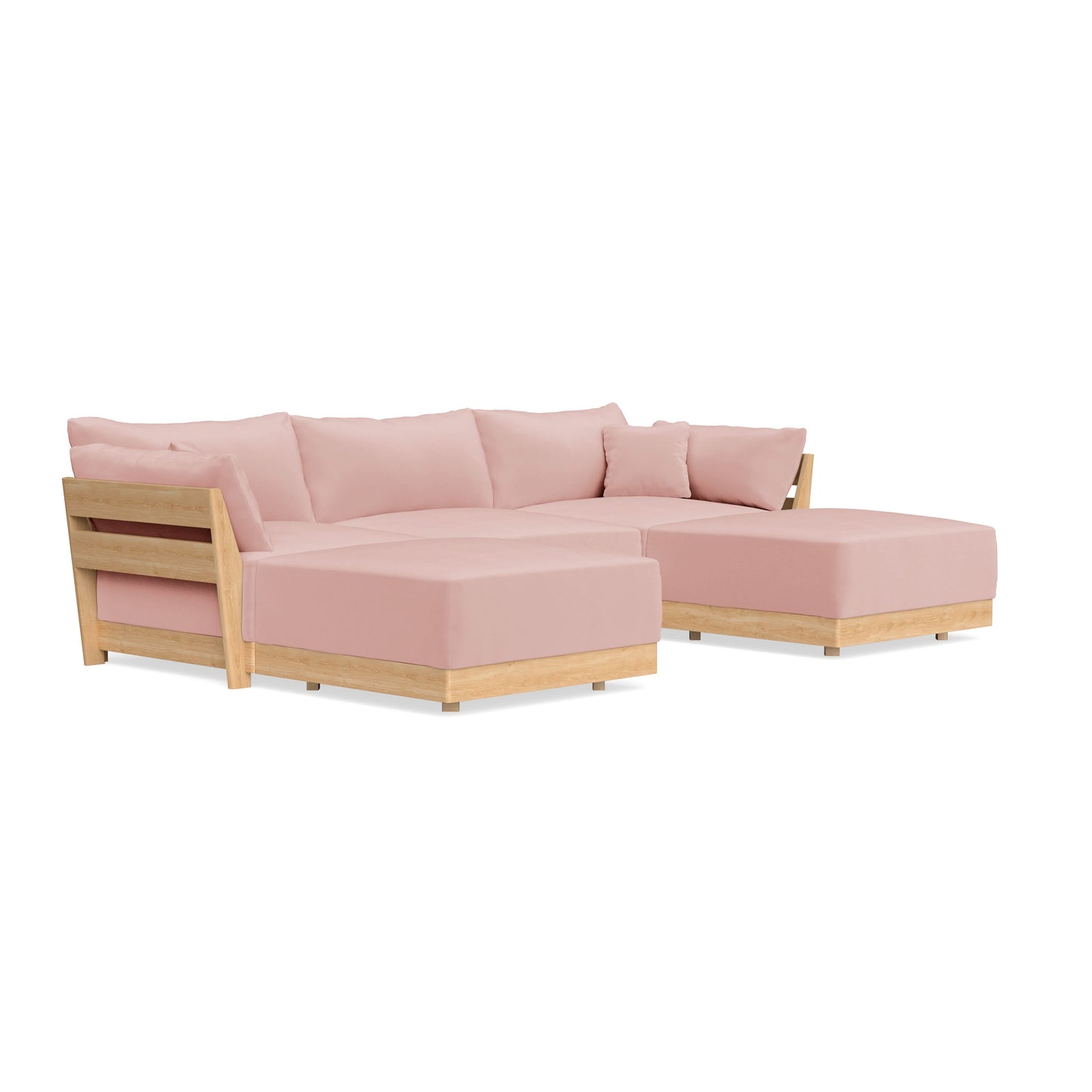 Slipcover Only - Modular Bondi 3-Seater U-Sectional in Powder Pink