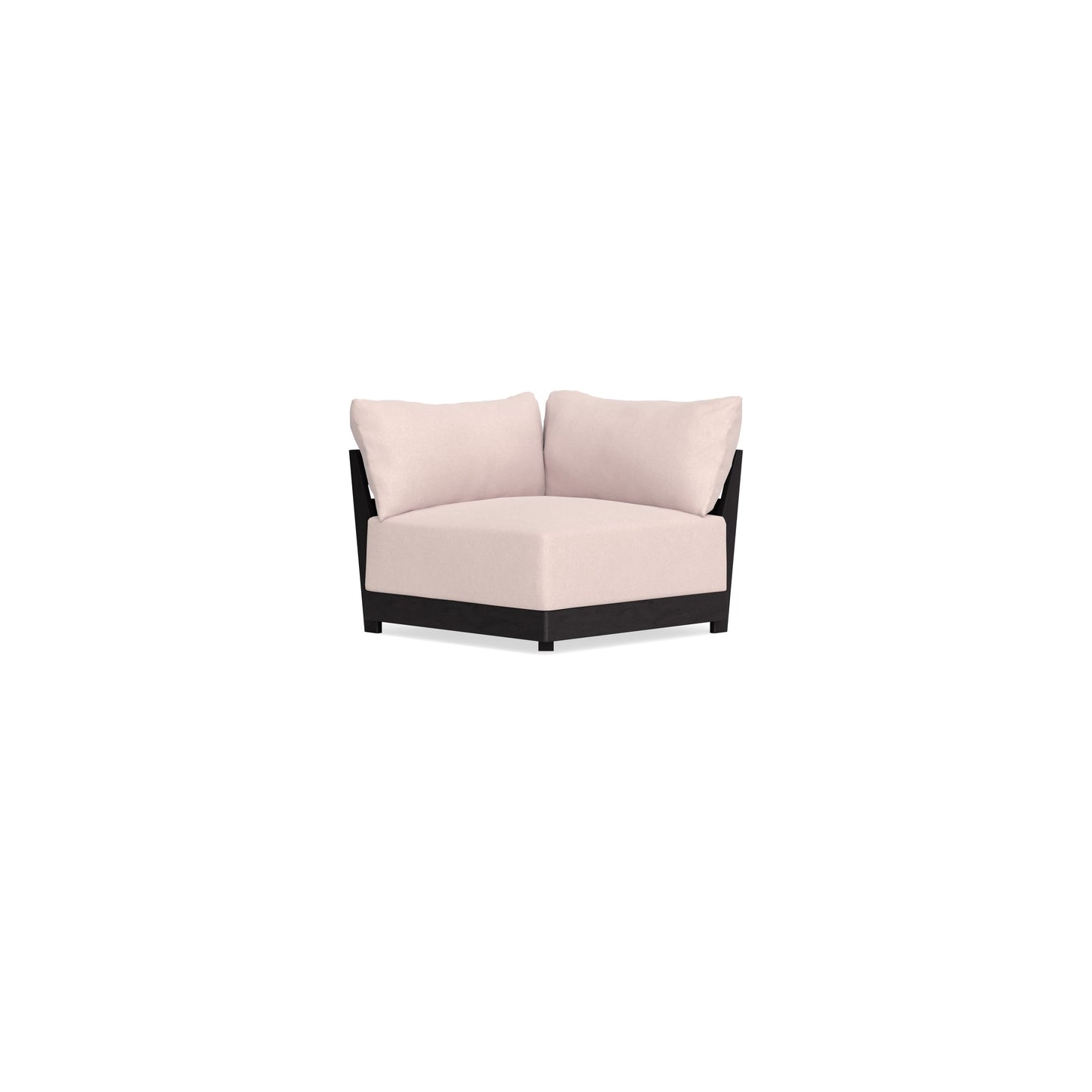 Modular Bondi Black Corner Chair in Peony | Memory Foam Blend