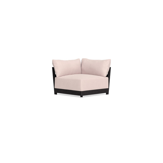 Modular Bondi Black Corner Chair in Peony | Memory Foam Blend