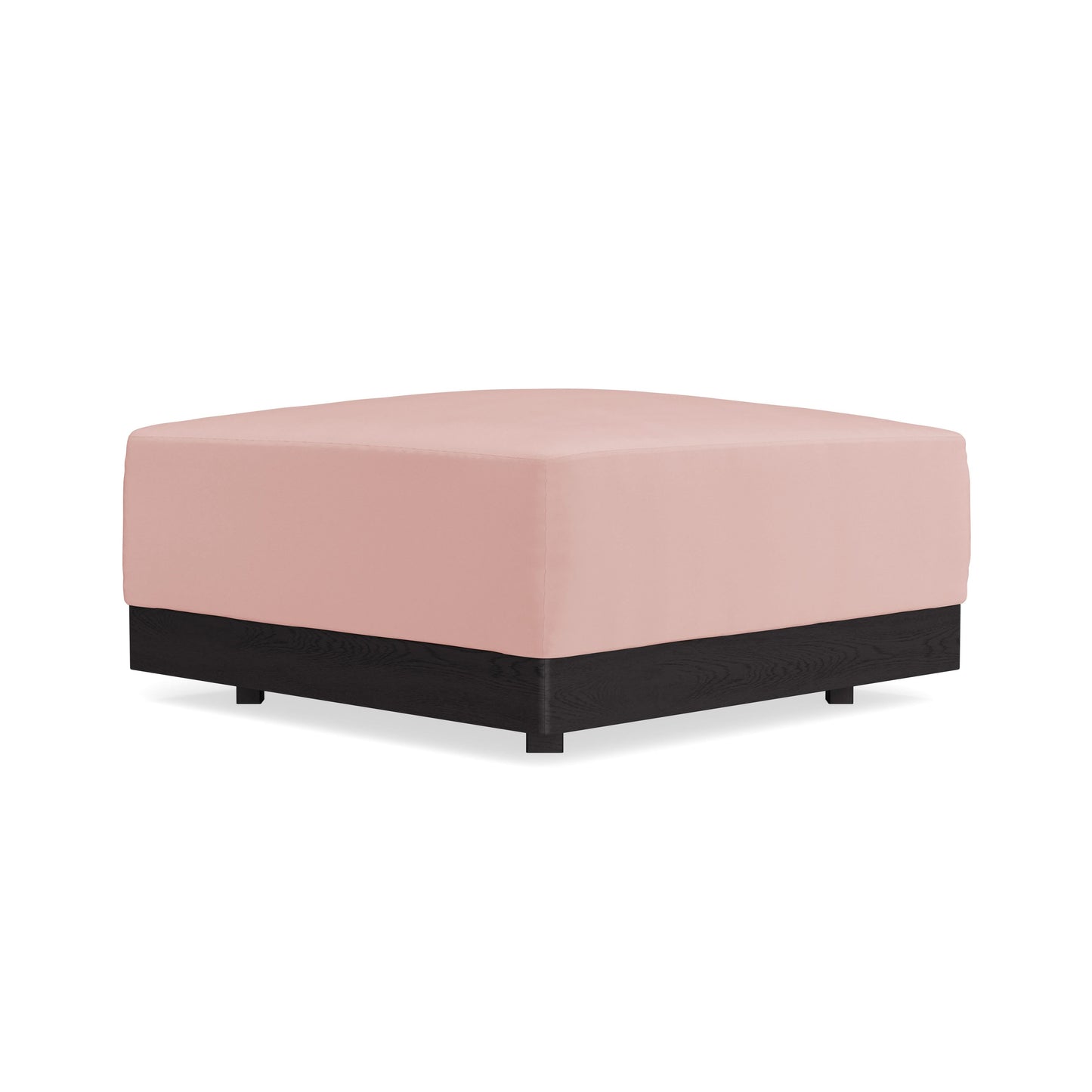 Modular Bondi Black Ottoman in Powder Pink | Classic Blend