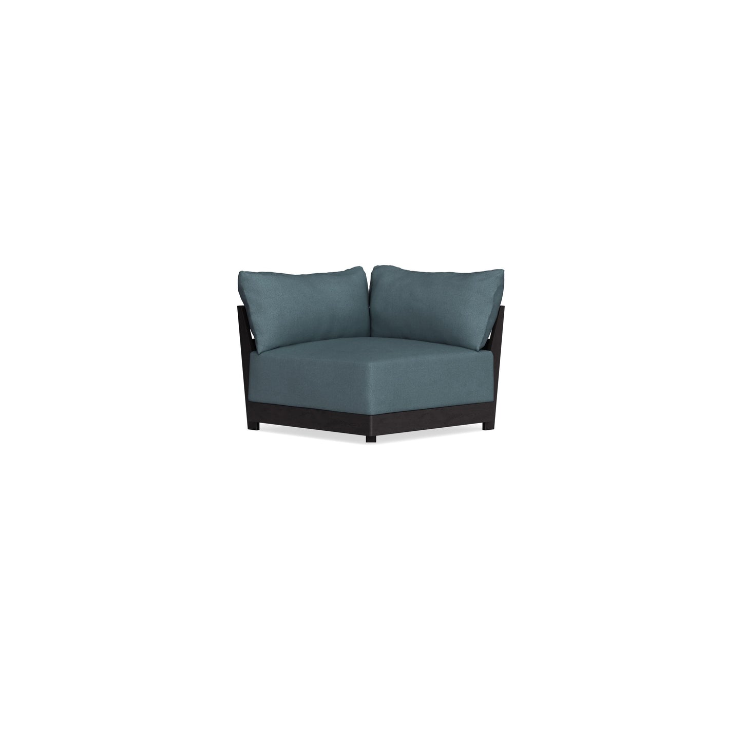 Modular Bondi Black Corner Chair in Slate Blue | Memory Foam Blend