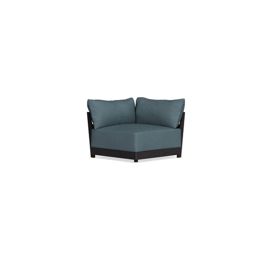 Modular Bondi Black Corner Chair in Slate Blue | Memory Foam Blend