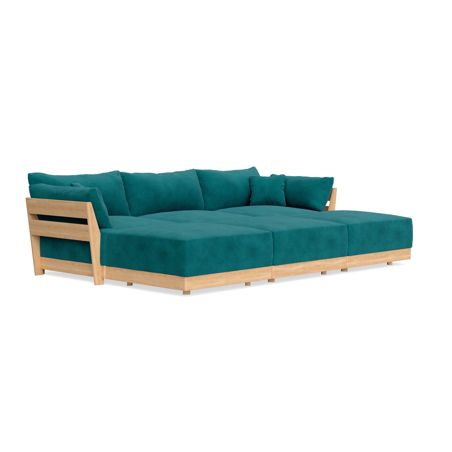 Slipcover Only - Modular Bondi 3-Seater Daybed Sofa Sectional in Peacock